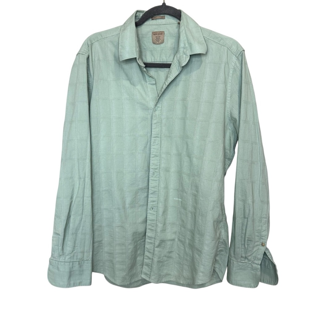 Rare Rabbit Hecker Pastel Green Size large button‎ up